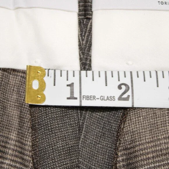 PT Torino NWOT Dress Pants Size 50 (34 US) Slim Fit In Gray Plaid Wool Blend